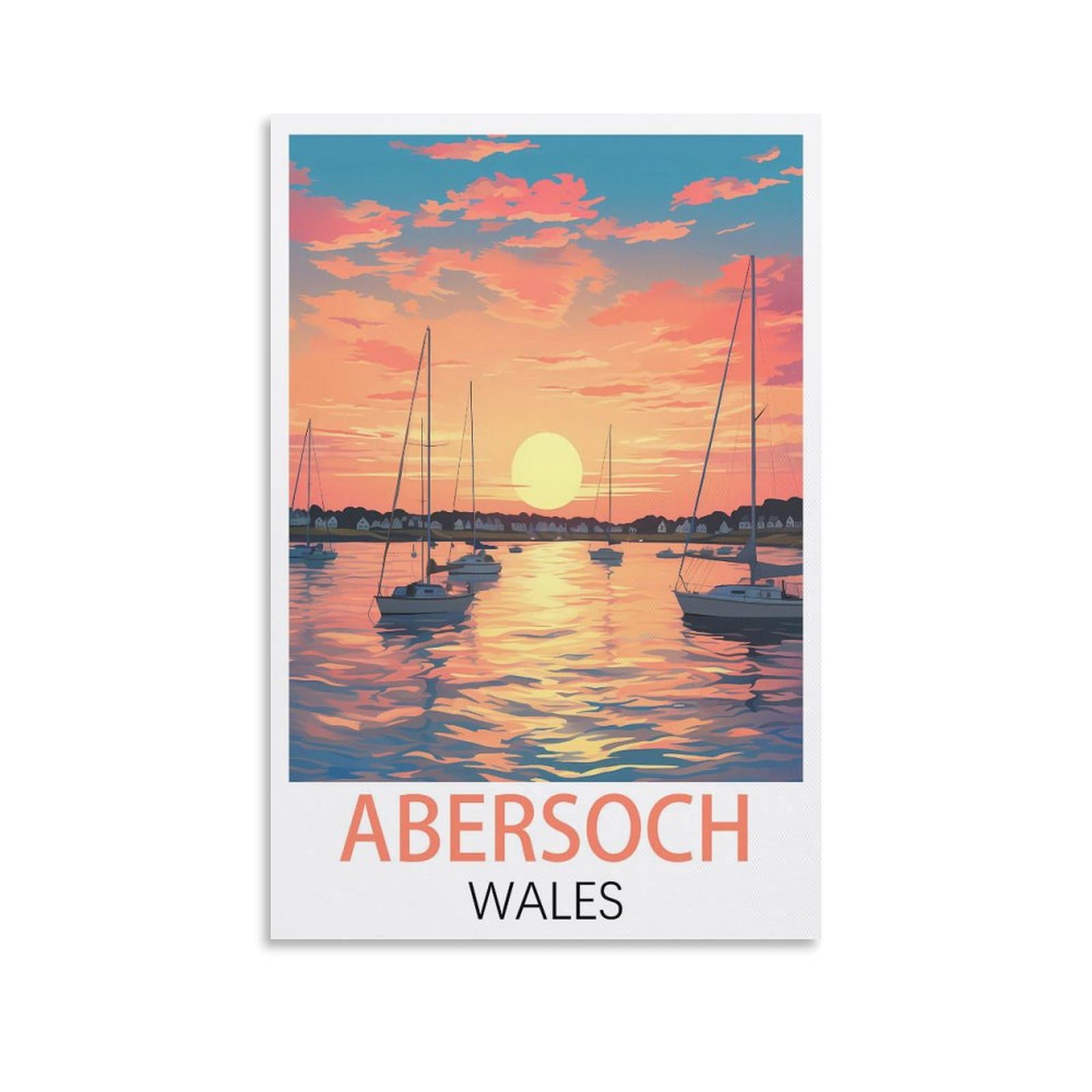 Nprzm A005 Metal Signs Abersoch Waless Tin Signs Painting Cafe Opera House Art Wall Decoration Plaque 30X40cm