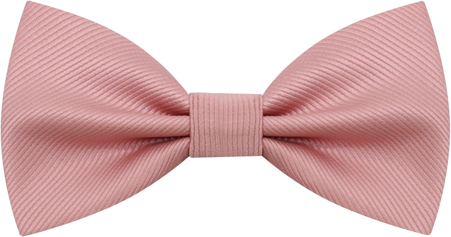 Mantieqingway Bow Ties for Boys Solid Color Kids Bow Tie Pre Tied Toddler Bow Tie for Wedding Graduation