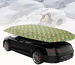 Garagem De Proteção Solar Dobrável Tenda De Carro Universal Garagem Móvel Guarda-chuva De Dossel De Carro Para Barraca Ao Ar Livre Com Controle Remoto Para Acampamento Ao Ar, Camouflage, 4.2x2.1m