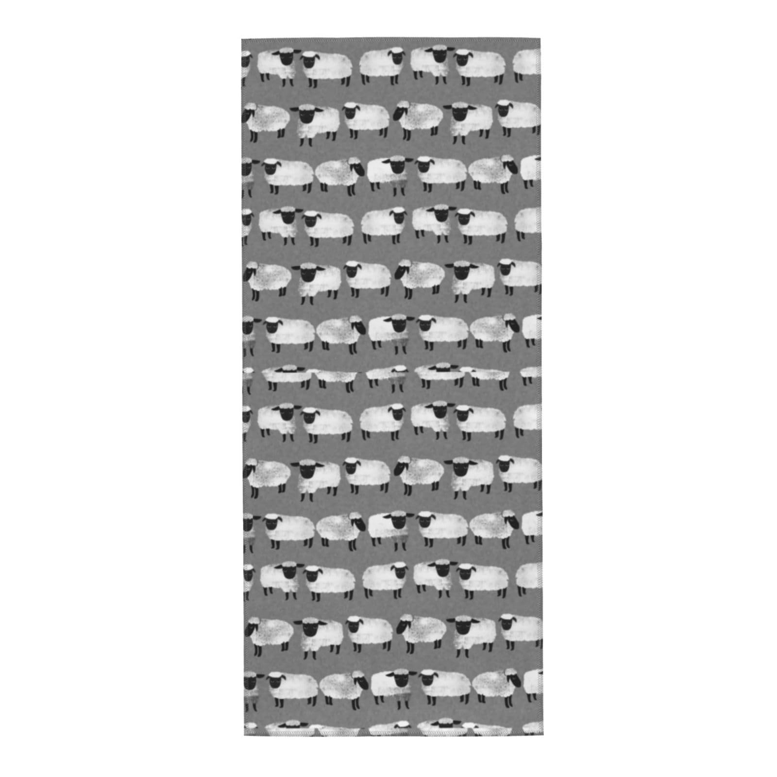 EgoMed Towel 30 x 70 cm,Hand Towel, Soft Bath hand towels for Kitchen Hotel Gym Laundry Room，Sheep Kids Grey Gender Neutral Farm Animals