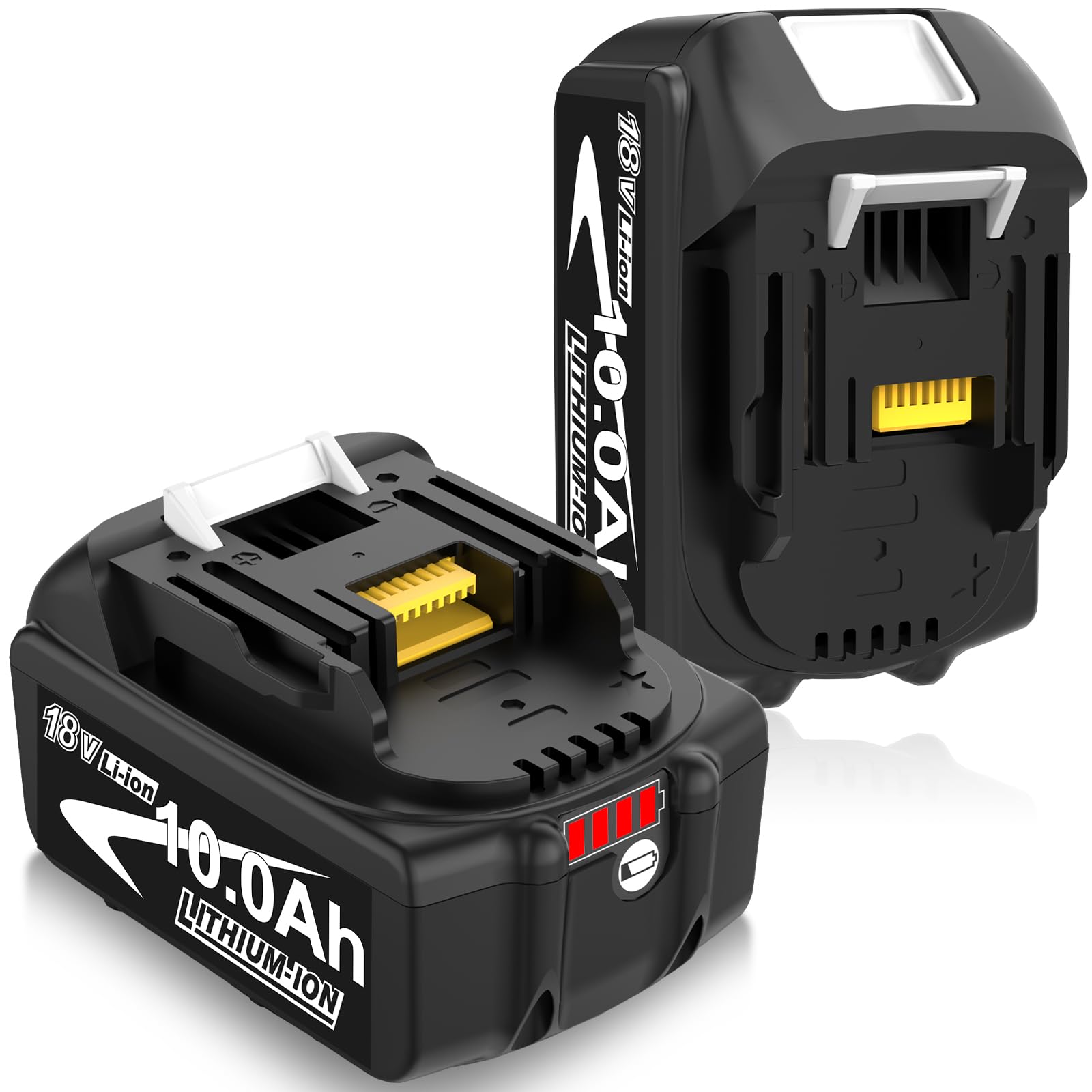 2Stück 18V 10,0Ah für Makita Akkus 18V LXT Akkuwerkzeuge | 10.0Ah Hohe Kapazität, Kompatibel BL1850B BL1860B BL1830B BL1840B BL1820, Für Alle LXT 18V Geräte