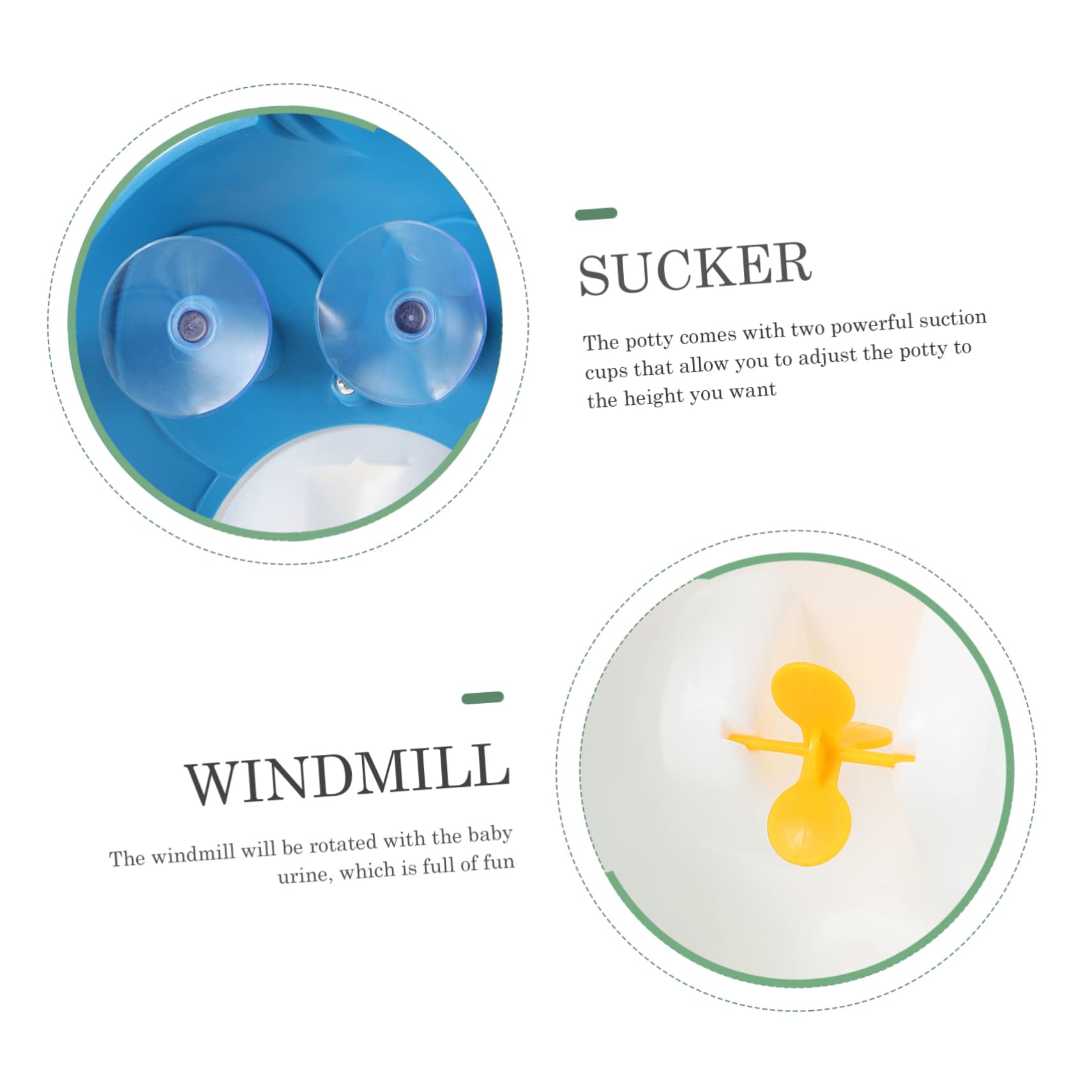 1pc Penguin Shape Boy Training Urinal Wall-Mounted Boy Toilet Fun Design with Rotating Windmill Easy to Install Clean for Potty Training Green