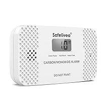 Safeliveo Rilevatore di Monossido di Carbonio con Schermo LCD, Sensore CO con Batteria Sostituibile, Pulsante Test e funzione Mute,Rilevatore Monossido Portatile per Casa,Viaggio, EN 50291 (1 pezzo)