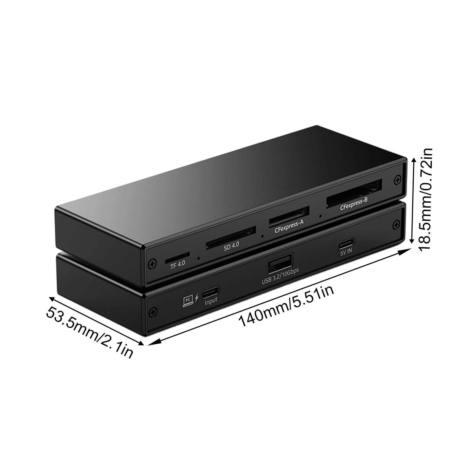 Lector de tarjetas de múltiples interfaces para tarjetas CFe tipo B tipo A SD4.0 para sistemas a través de USB 3.2 CFe tipo B