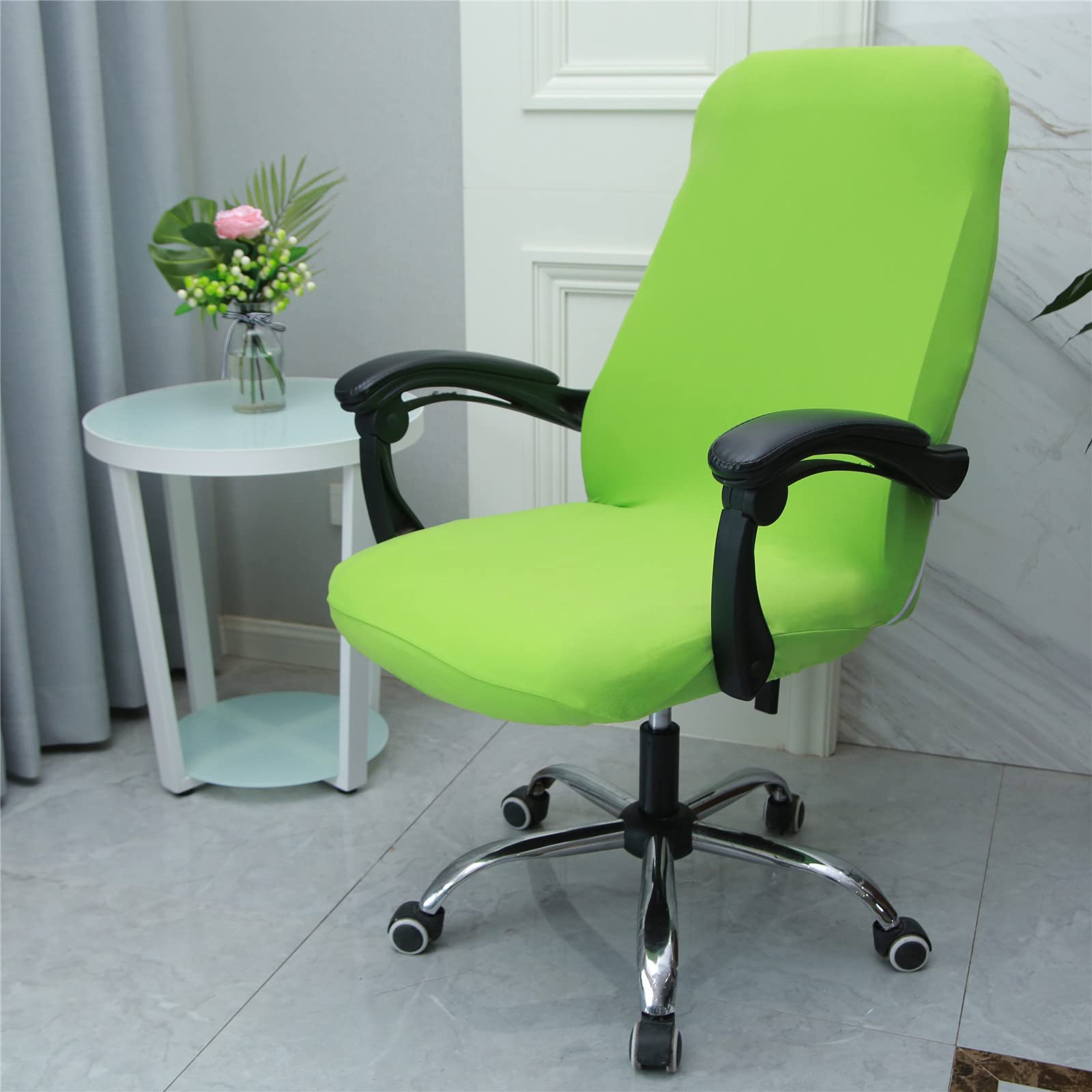 Housse Chaise Gaming Vert Sauge – Housse Extensible 4 Pièces Avec Accoudoirs – Protection Anti-Giffes & Anti-Taches