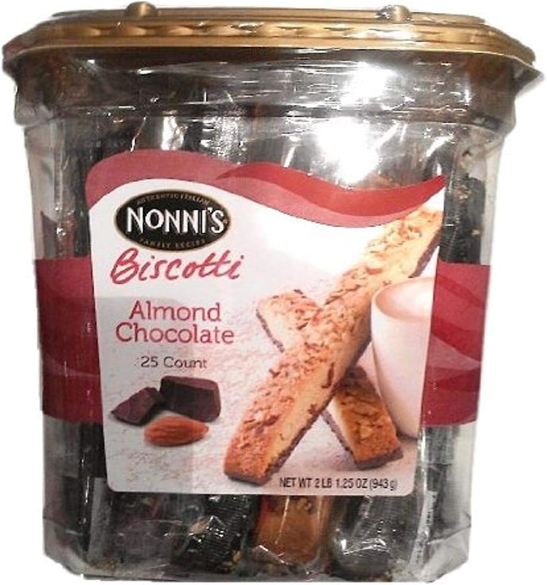 Nonni's Cioccolati Biscotti, 25 ct.Ne wt 33.25 oz Amazon.ca Grocery
