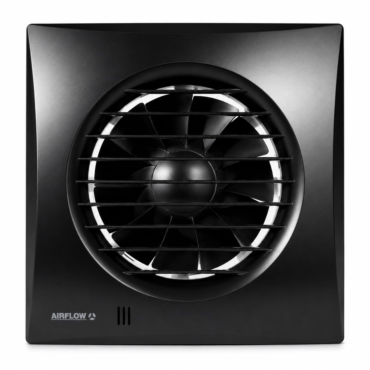 Airflow Ventilatore Aspiratore Bagno con Timer Regolabile 2–30 Minuti – Ø100 mm – 27 l/s – 7,5 W Basso Consumo – SFP 0,27 W/l/s – Aria Quiet 100 T Nero – Garanzia 2 Anni