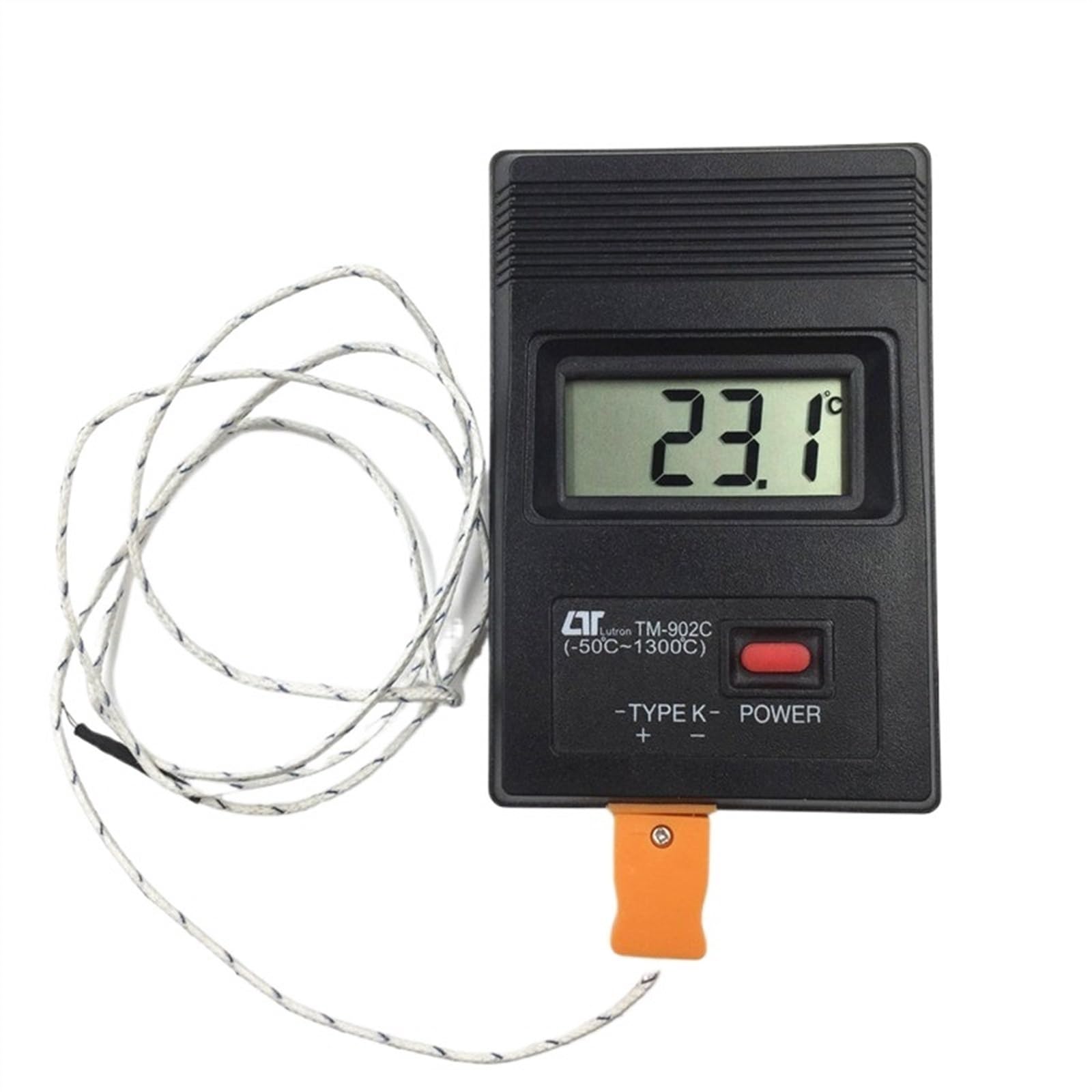 TM-902C Termometro rilevatore di temperatura LCD digitale tipo K nero Termometro industriale + sonda termocoppia(TM902C)