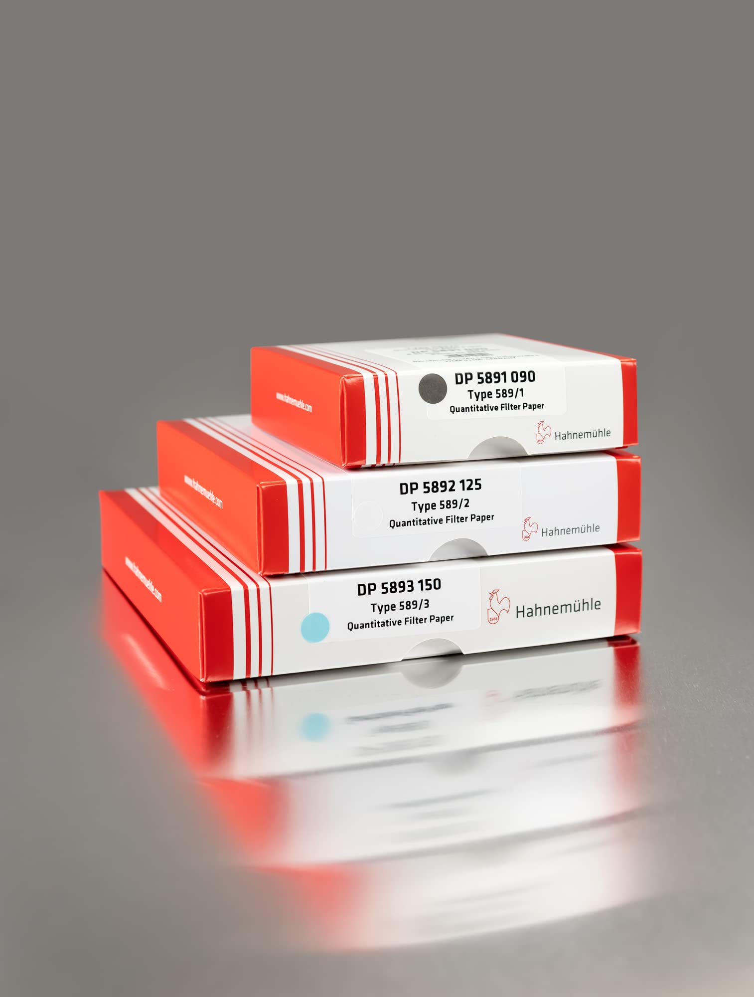 Filterpaper 589/3, quantitativo, lento, 84 g/sqm, Dischi 150 mm