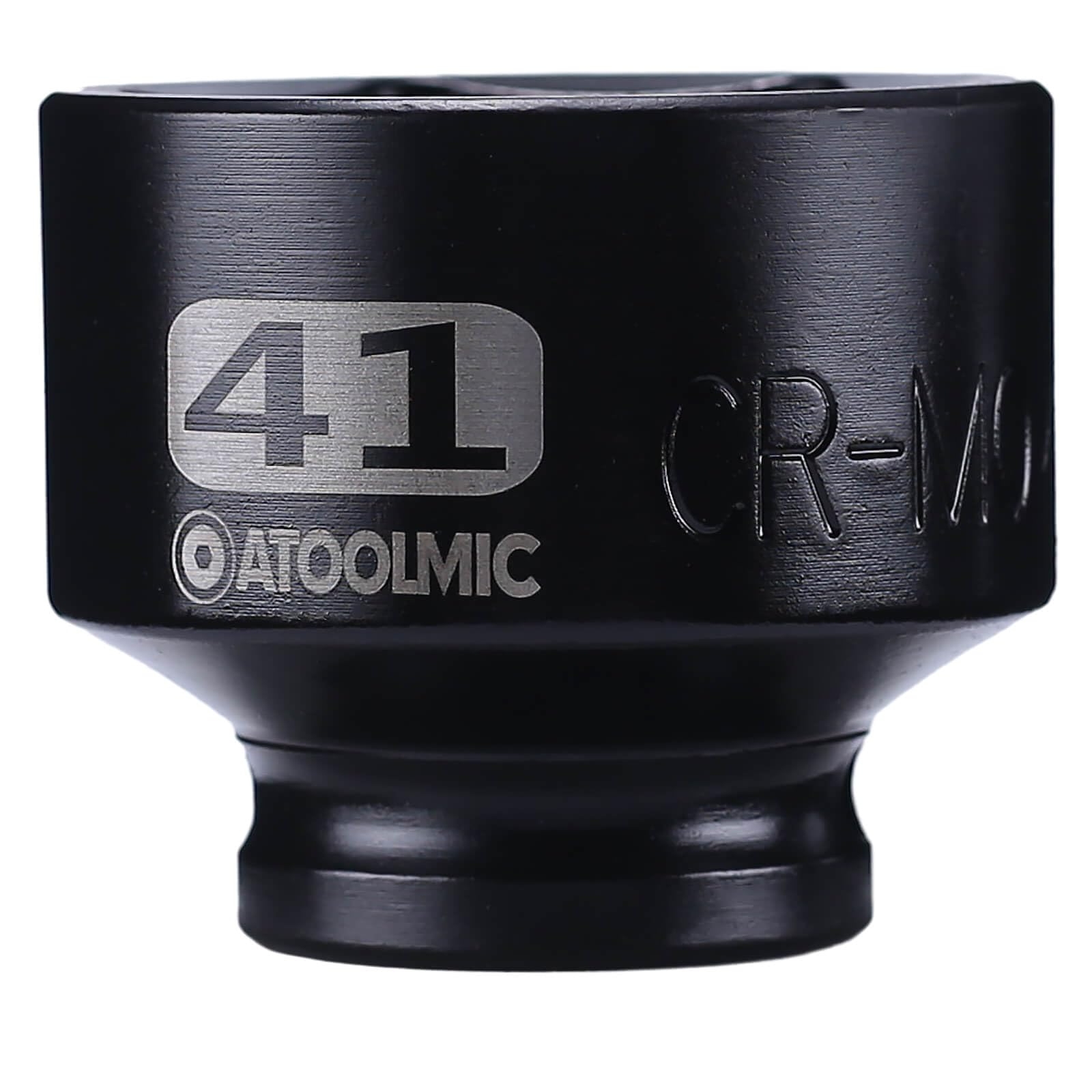 ATOOLMIC 1/2"Square Drive x 41mm Shallow Impact Socket,Metric Socket,6 Point CR-MO for Easy Removal of Axle Nut (41mm)