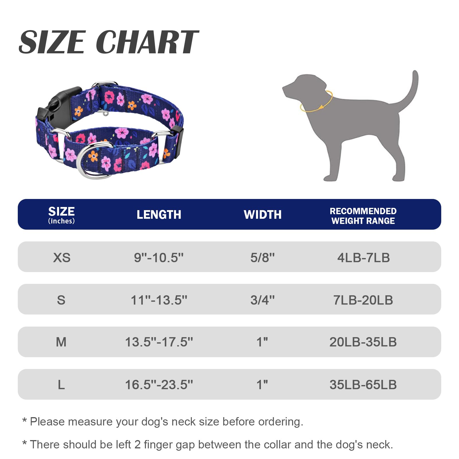 Hikiko Martingale Hundehalsband – Verstellbar, Weiches Nylon, Mit Schnellverschluss, Bunte Muster