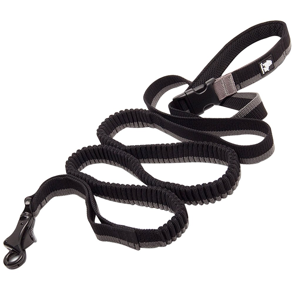 Creation Core Dog Running Bungee Leash with Control Handle Elastic Nylon Pet Leads Rope, Black L