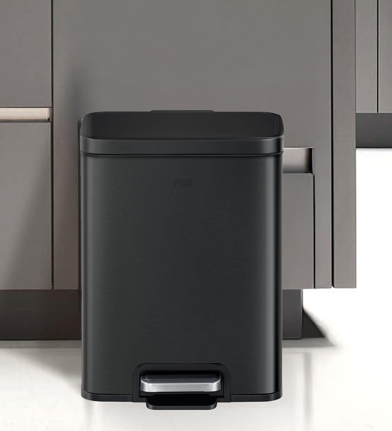Obsessions EKO 12L Step Trash Can - Matte Black -2
