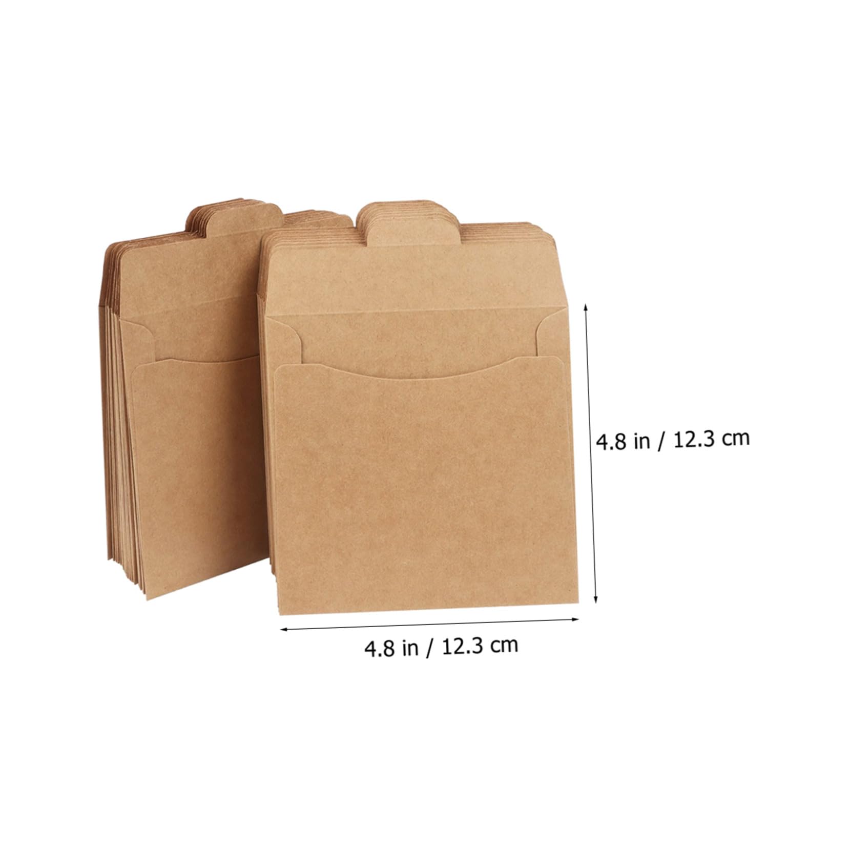 Papier Kraft Brun Pochettes CD Lot de 50, Réutilisables