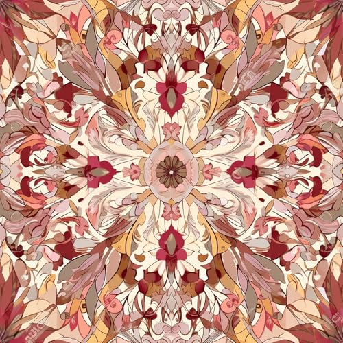 Vinilo decorativo para ventana 15.7x118 in Pink Brown Floral miniatura 7