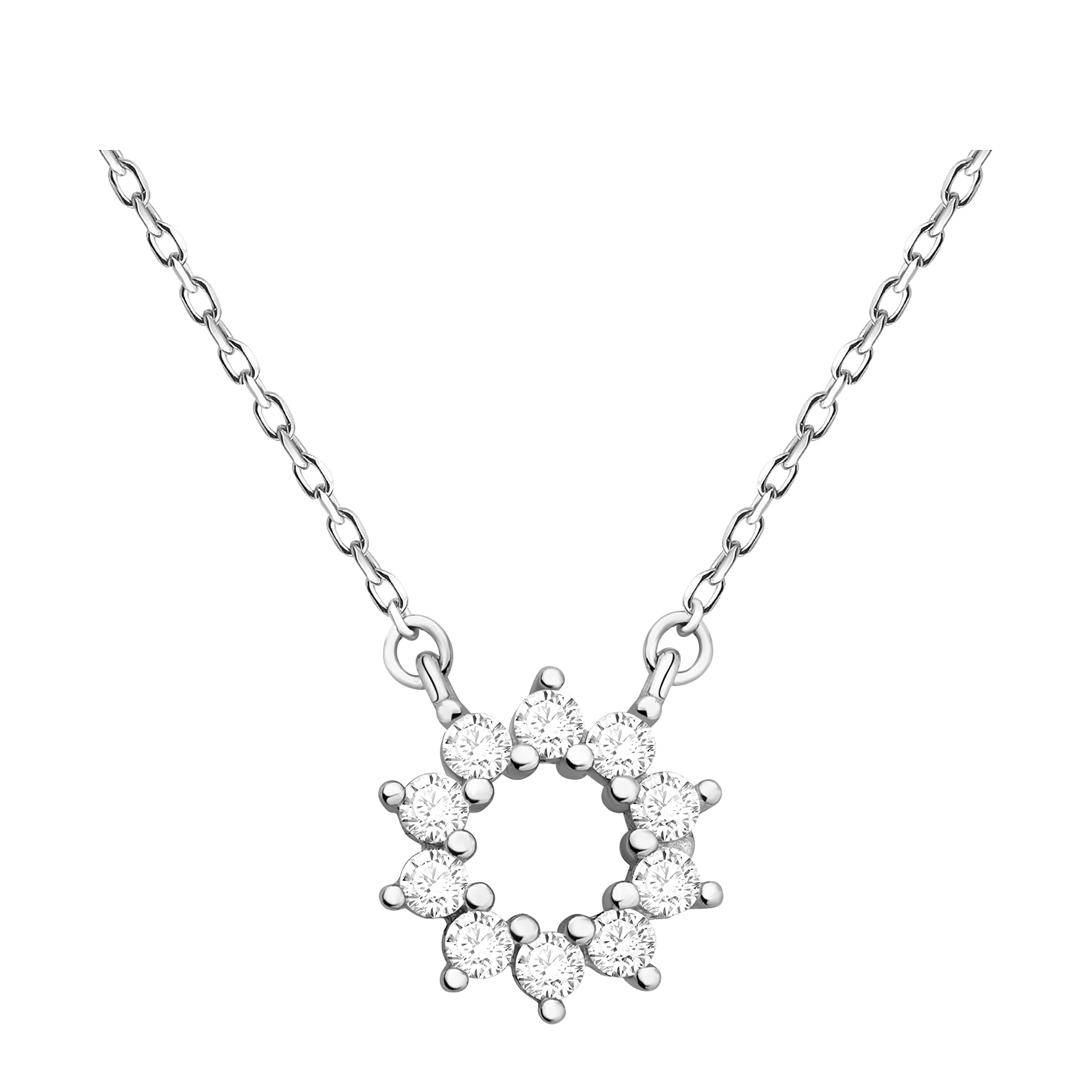 Sofia Milani - Collar para Mujeres en Plata de Ley 925 - con Circonita - Colgante de Estrella Sol