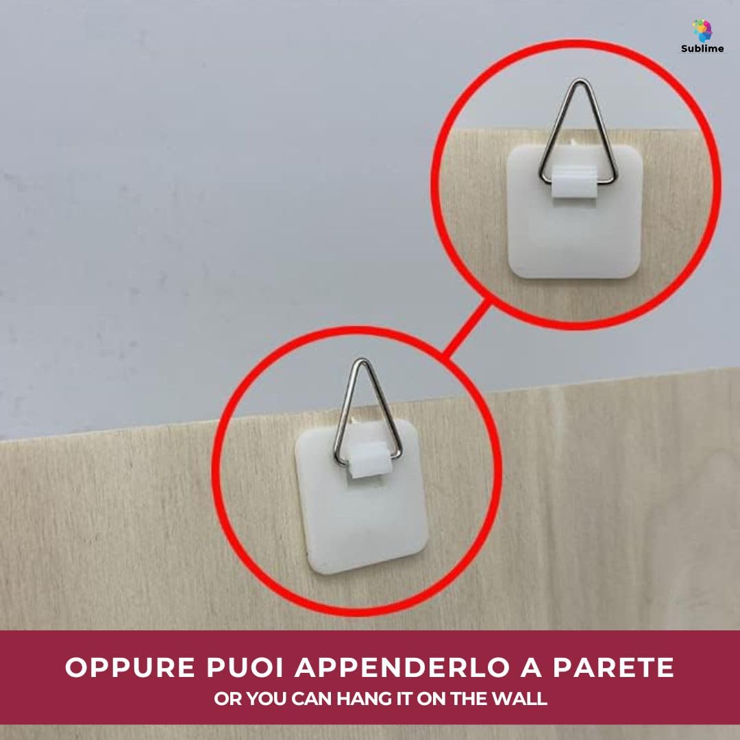 Cornice Portafoto in Legno Mamma Famiglia Amore, Porta Foto 2 Utilizzi