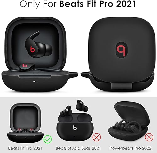 Miniatura 2 de VISOOM Funda suave para Beats Fit Pro 2021 - Funda protectora de silicona para auriculares Apple Beats Fit Pro con llavero, a prueba de golpes