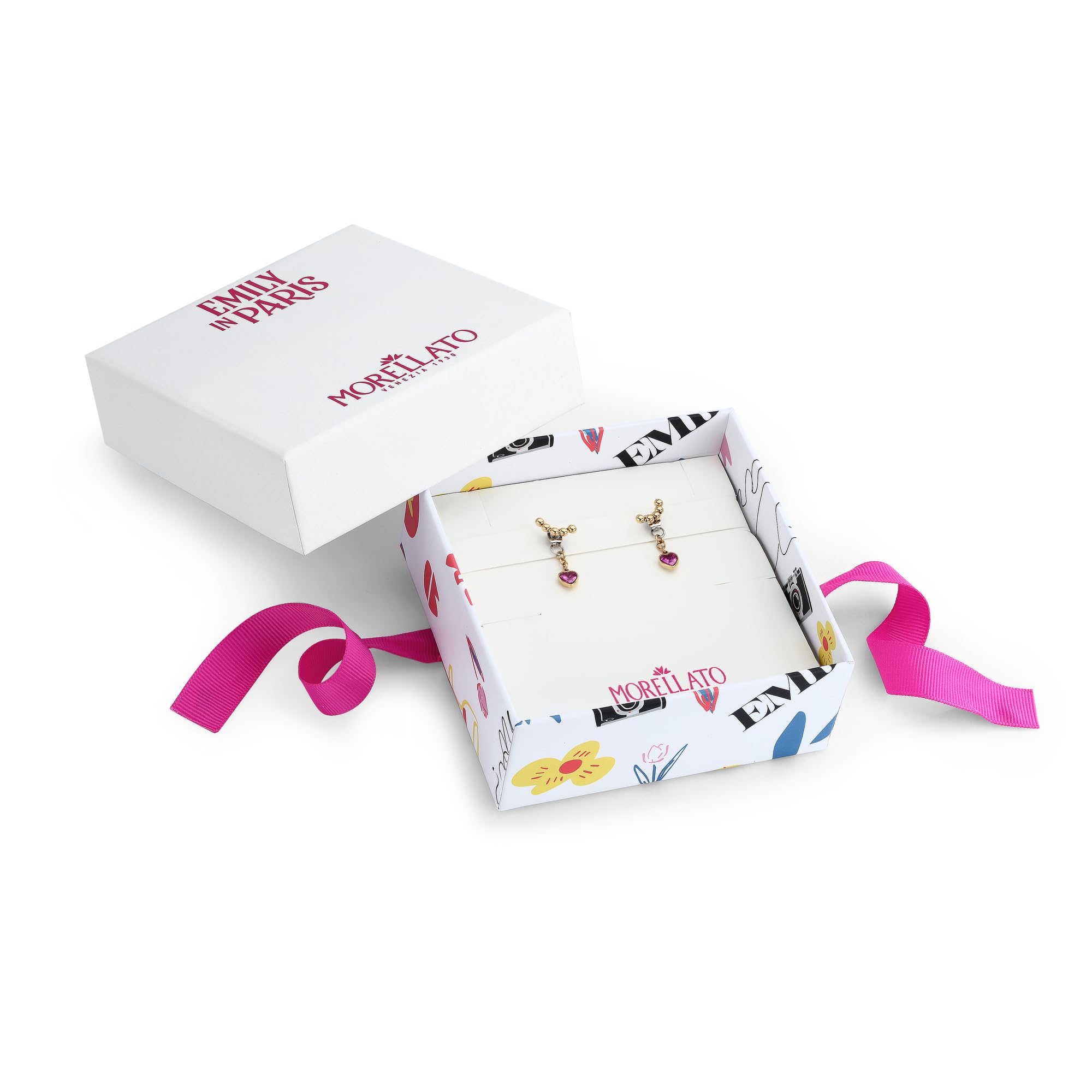 Morellato Orecchini Donna in Acciaio con Cuore, Collezione TALISMANI Emily in Paris, Idee Regalo Fidanzata