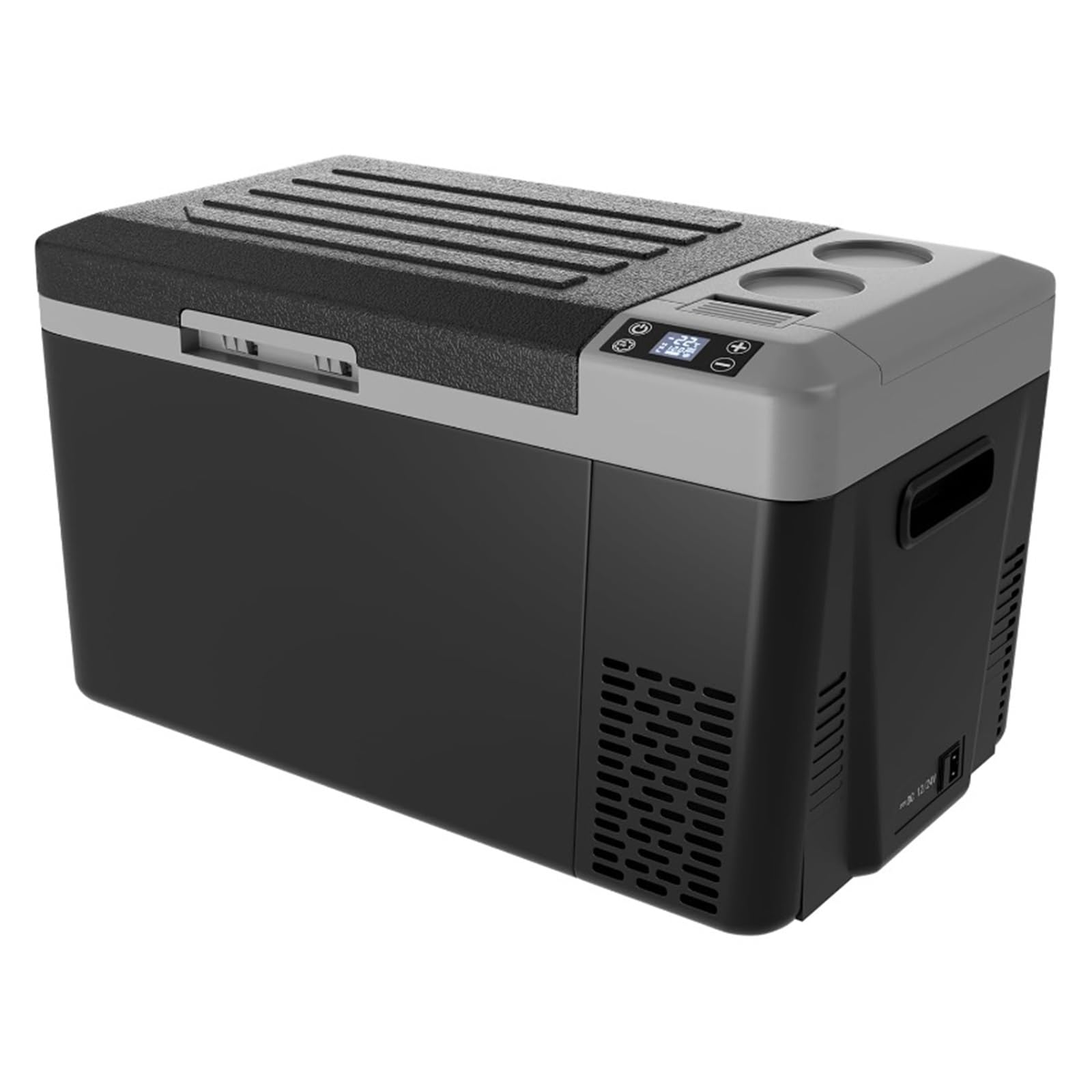 Refrigerador eléctrico de 12 voltios - Compresor de refrigerador de 24 Cuartos (23 L) 12/24 V CC y 110-240 V CA, batería de 12 V utilizable en el refrigerador