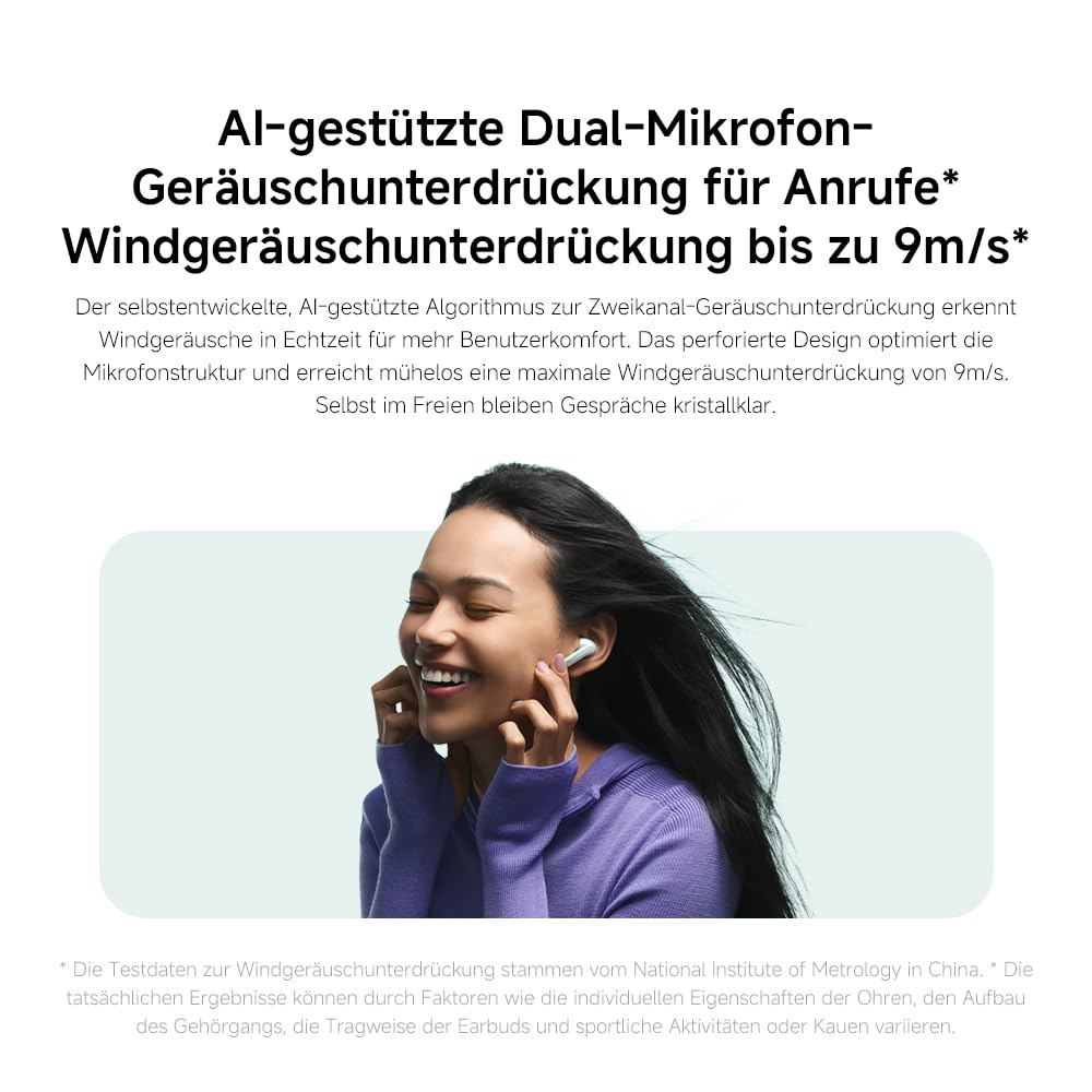 XIAOMI Redmi Buds 6 – Kabellose Bluetooth-In-Ear-Kopfhörer, Dual-Treiber, immersiver Sound, 49 dB aktive Geräuschunterdrückung, bis zu 10h+42h Akkulaufzeit, IP54, Schwarz