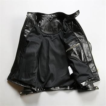 Zip Up Racer Leather Jacket For Men Vintage Horsehide Coat Western