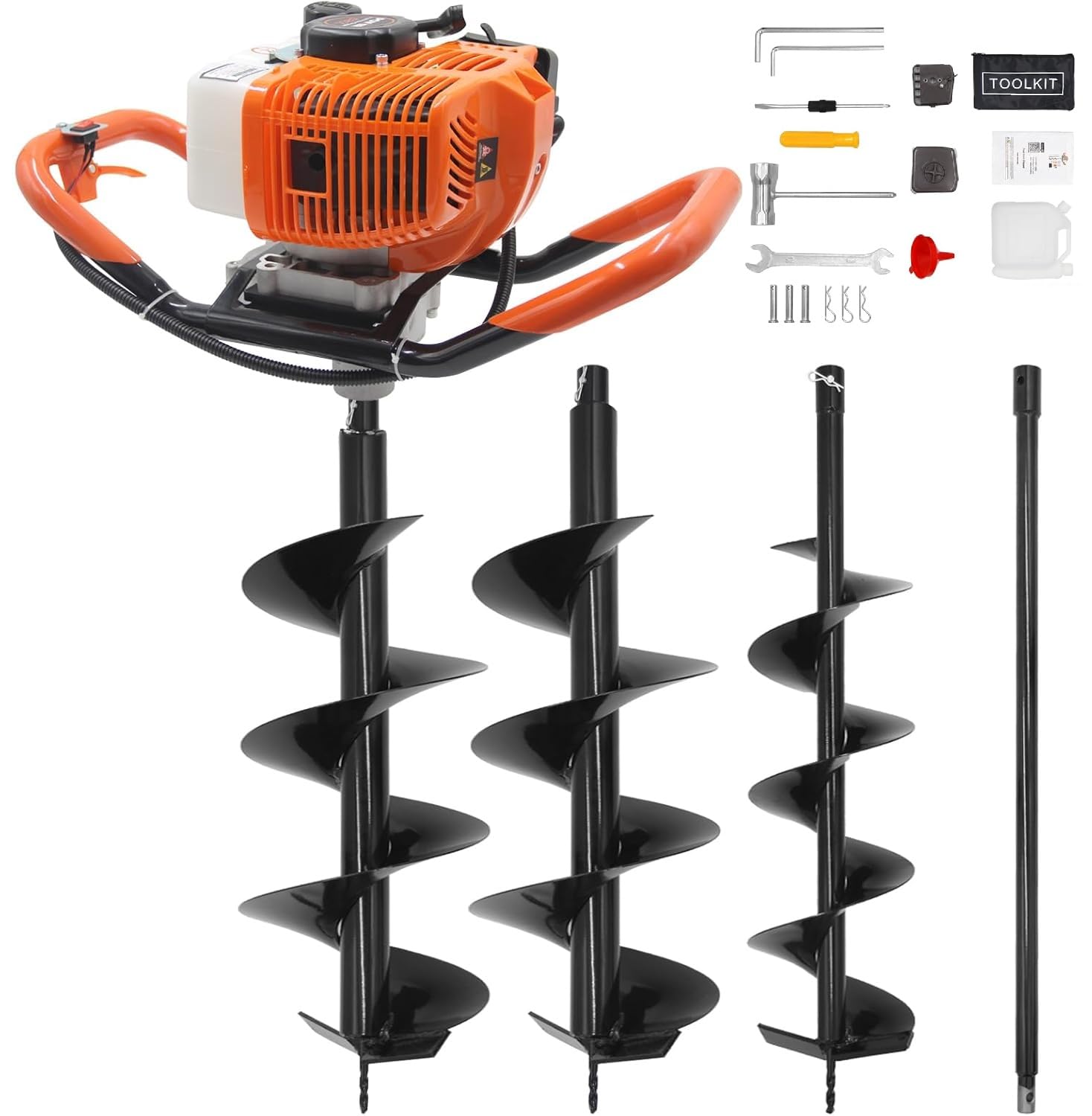 62CC Orange Auger Post Hole Digger