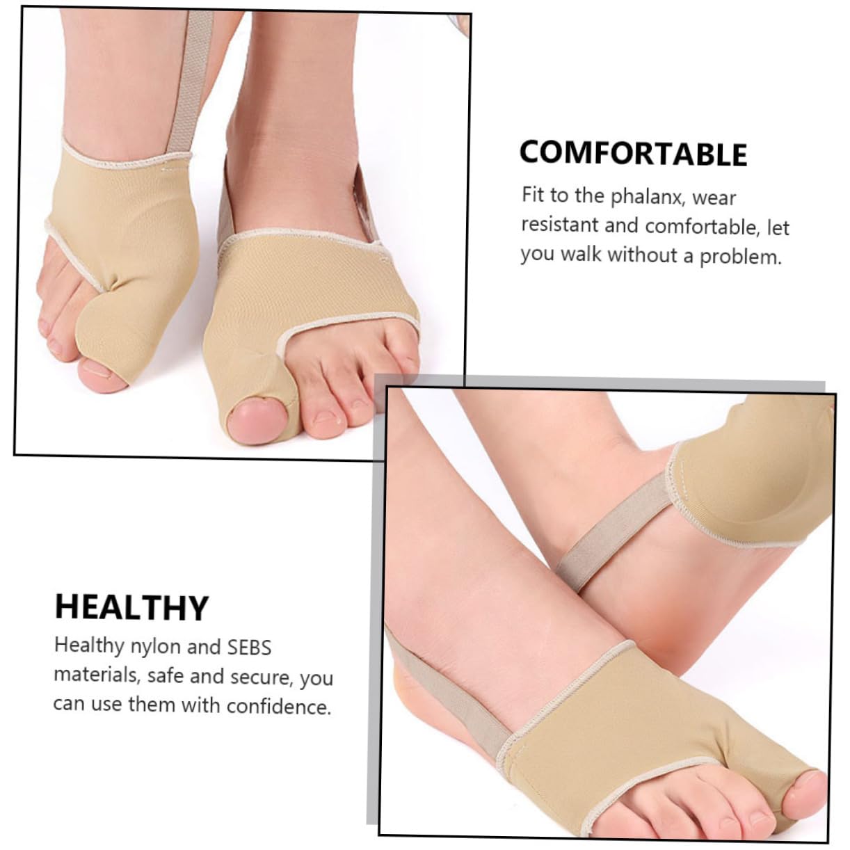 Toe Separator Foot Protectors Hallux Corrector for Women Men Running Socks Toe Socks