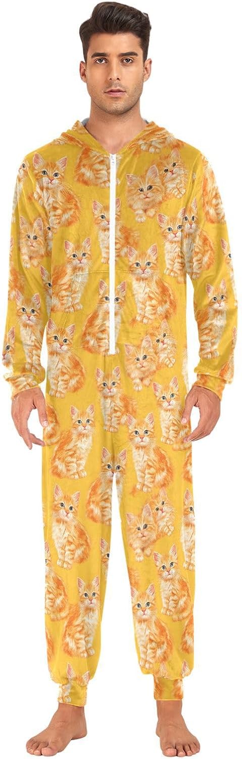 SUABO Unisex Adult Onesies Pajamas, One Piece Sleepwear Homewear for Women Men