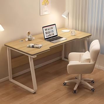 Gaming Desk Computer Writing Table Student Art Modren Simple Style Desks PC Wood Suitable Tables for Home, Office,Bedroom Natural, 80x50cm