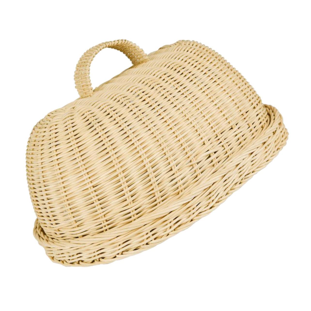 BRIGHTFUFU 1 Set Rattan Food Cover Snack Cakes Camping Accessories Basket with Lid Pastry Woven Baskets Wicker Bread Basket Cake Stand Food Trays Kitchen Fruit Cover Indonesia With Cover