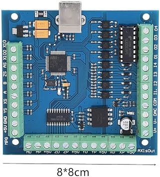 Garosa Mach3 Motion Card MACH3 USB 4 Axis 100KHz USB CNC Motion Controller Card Breakout Board Controller for Engraving