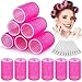 Hair Curlers Rollers, Gikasa 24Pcs Hair Rollers Set Hair Curlers Self Grip Holding Rollers with Stainless Steel Duckbill Clips for Long Medium Short Thick Fine Thin Hair Bangs Volume