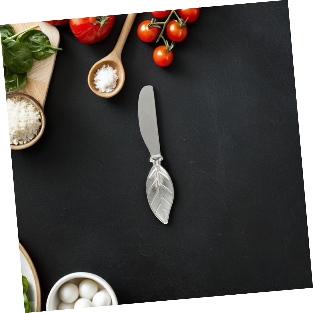 Homoyoyo 4pcs Leaf Design Butter Knives for Jam and Cheese Spreads