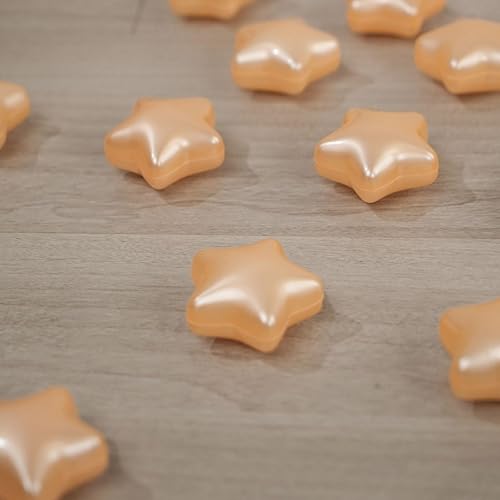 Miniatura 5 de TRENDPLAY Bolas de estrella para hoyo de bolas, 100 unidades de plástico de 2.4 x 3.15 pulgadas, juguetes de juego no tóxicos, tienda de campaña,