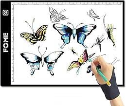 A4 Light Box, FOME Ultra-Thin A4 Tracing Light Box USB Power Adjustable Brightness LED Drawing Board Tracing Pad Artcraft Tracing Light Pad for Artists Drawing Sketching Animation Stenciling