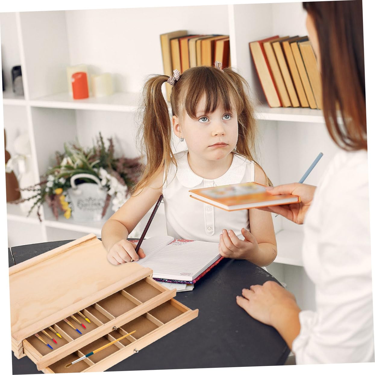 Aufbewahrungsbox mit Schubladen für Künstlerbedarf Doppelwandiger Malstifte Organizer Vielseitige Künstlerbox für Outdoor und Atelier