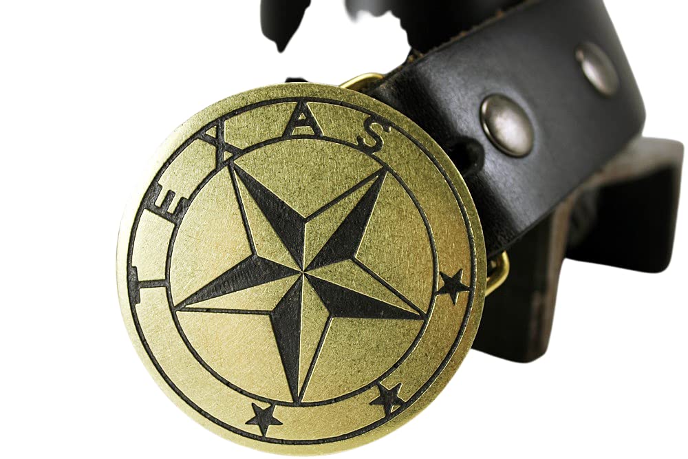 Etched Metal Belt Buckle 