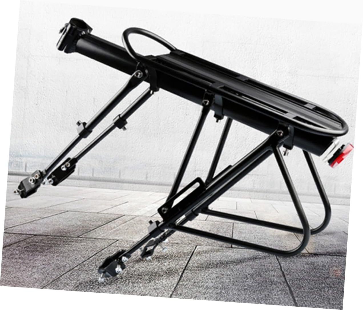 SUPVOX 1set Aluminium Alloy Quick Release Rear Bike Cargo Rack for Mountain and Road Lightweight and Luggage Carrier for Easy Transportation Black