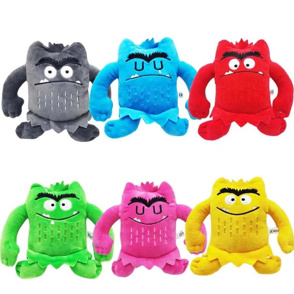 Color Plush Toy Set of 6, Colour Monster Soft Stuffed Plush Dolls, Sensory Plush Toys, Emotional Learning Toys, Plush Characters with Different Expressions, Educational Soft Toys , Multicolour