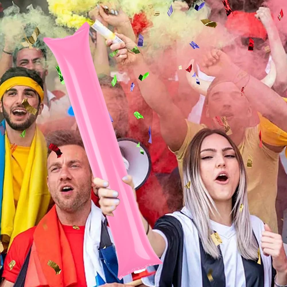 140 szt. Thunder Sticks, pogrubione kije cheering Team Spirit Boom Sticks, plastikowe kije dopingujące, nadmuchiwane pioruny, sportowe okrzyki koszykówki, imprezy piłkarskie, imprezy taneczne