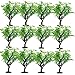 12 Pieces 5 inch Model Trees Figurines with Base,for Crafts,Cake Decorating,Scenery Architecture Trees,Building Model,Scenery Landscape