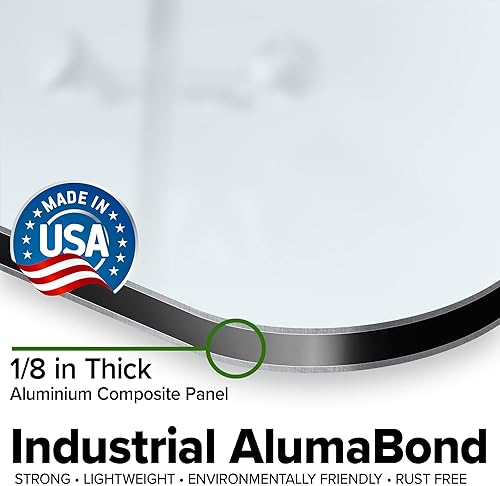 Miniatura 770 de My Sign Center - Letrero personalizado, 11 colores de fuente, 13 estilos de fuente, 4 opciones de agujero, 22 tamaños, 8 x 32 pulgadas, sin óxido,