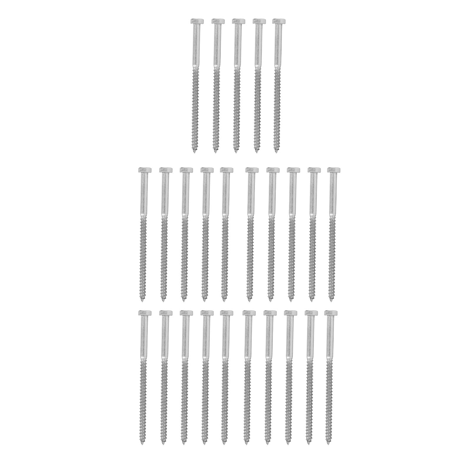 Boulons tire-fond vis tire-fond hexagonales M6 M8 vis tire-fond pour bois 304 acier inoxydable demi-filet boulon bois autotaraudeur bois tire-fond 50-150mm(M8*140MM)