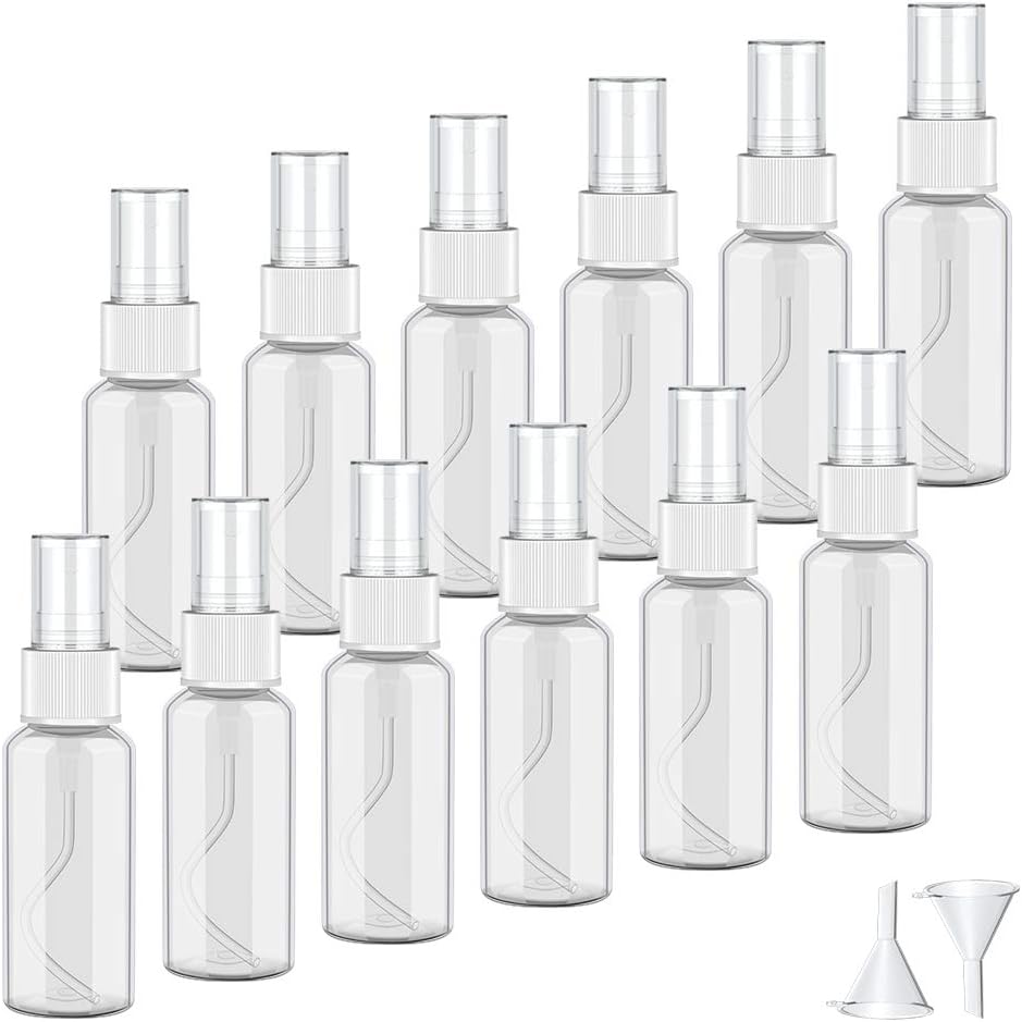 SDENSHI Lot De 50 Flacons Spray Vides 10 Ml - Vaporisateurs Plastique Transparents Portables Pour Parfum, Cosmétique, Voyage Avion