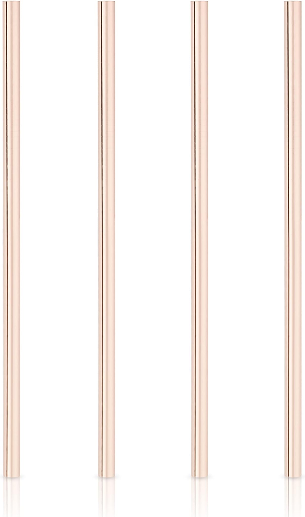 Viski 6436 Summit Wide Cocktail Straws Swizzle Sticks, Copper
