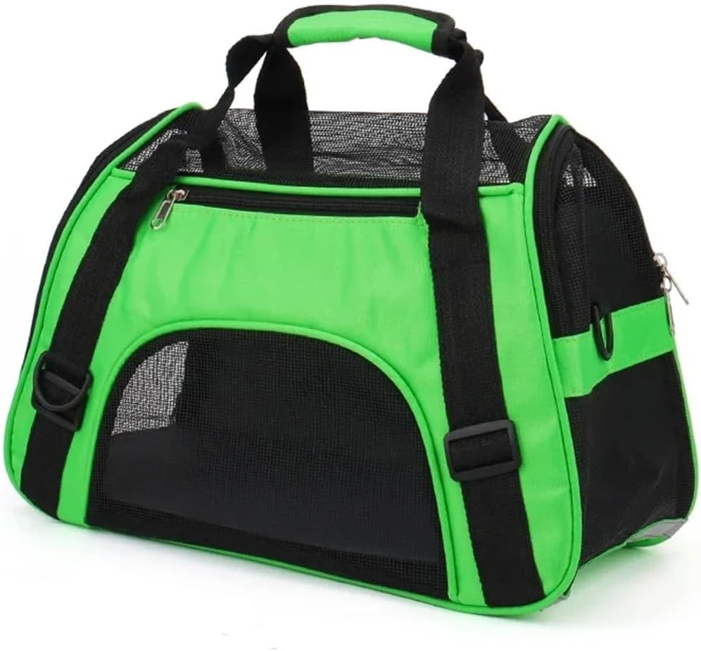 Pet Bag Cat Bags Portable Dog Carrier Bag Mesh Breathable Carrier Bags for Small Dogs Foldable Cats Handbag Travel Pet Bag Transport Bag Portable(Black,M 47X30X24cm)