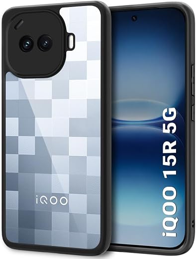 TheGiftKart for iQOO 15R Case | Hard Clear Back Cover | Non-Yellowing Back | Camera &amp; Screen Protection | Hybrid Protectiv...