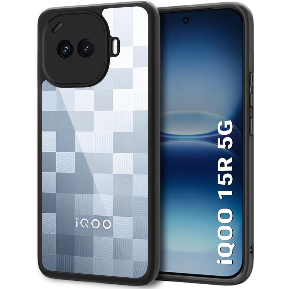 TheGiftKart for iQOO 15R Case | Hard Clear Back Cover | Non-Yellowing Back | Camera & Screen Protection | Hybrid Protectiv...