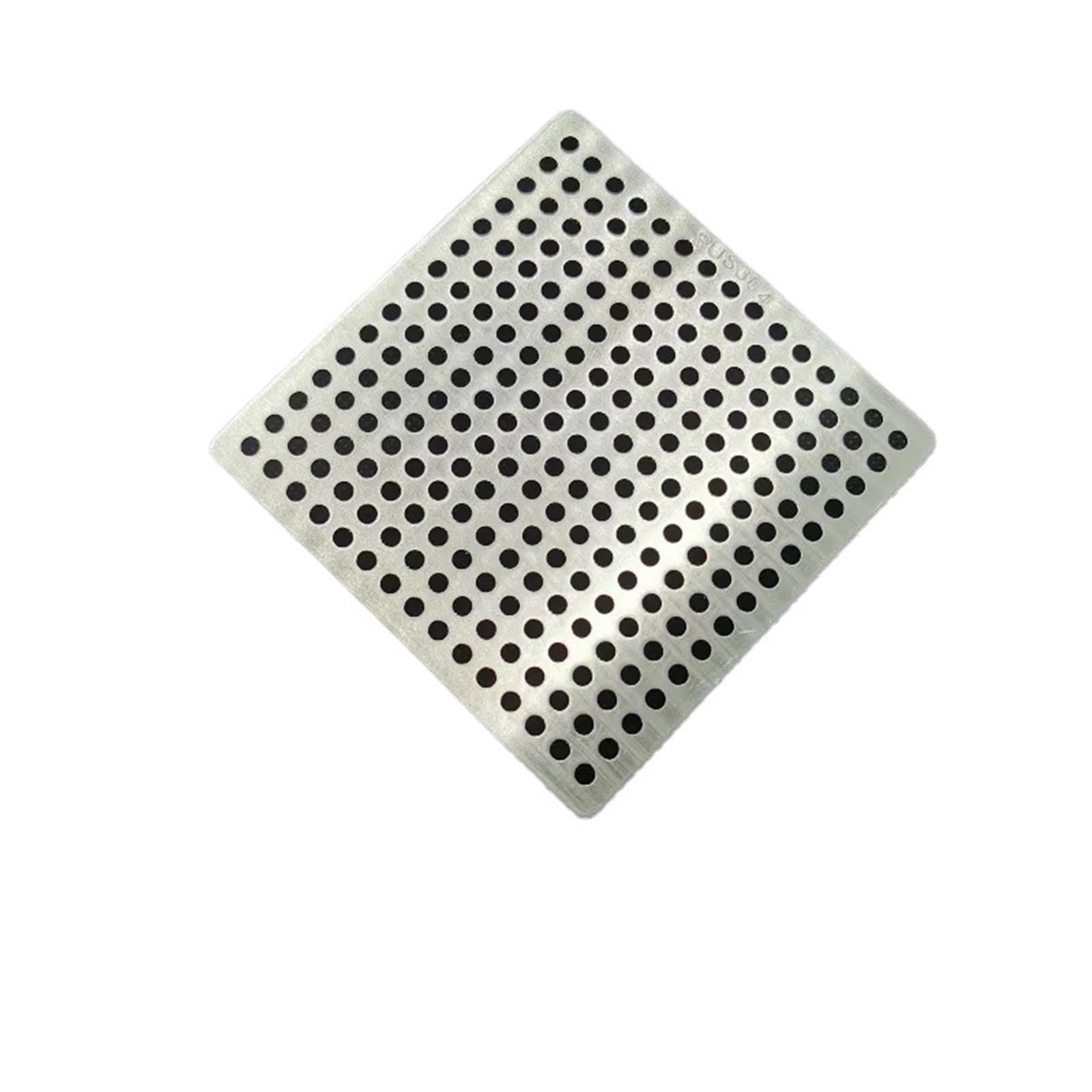 Filtre attrape-cheveux douche en acier inoxydable 8x8cm anti-blocage